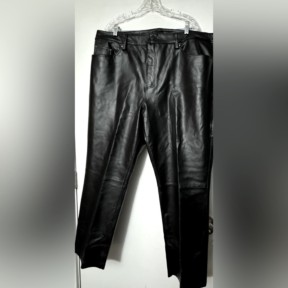Size 24 faux leather pants